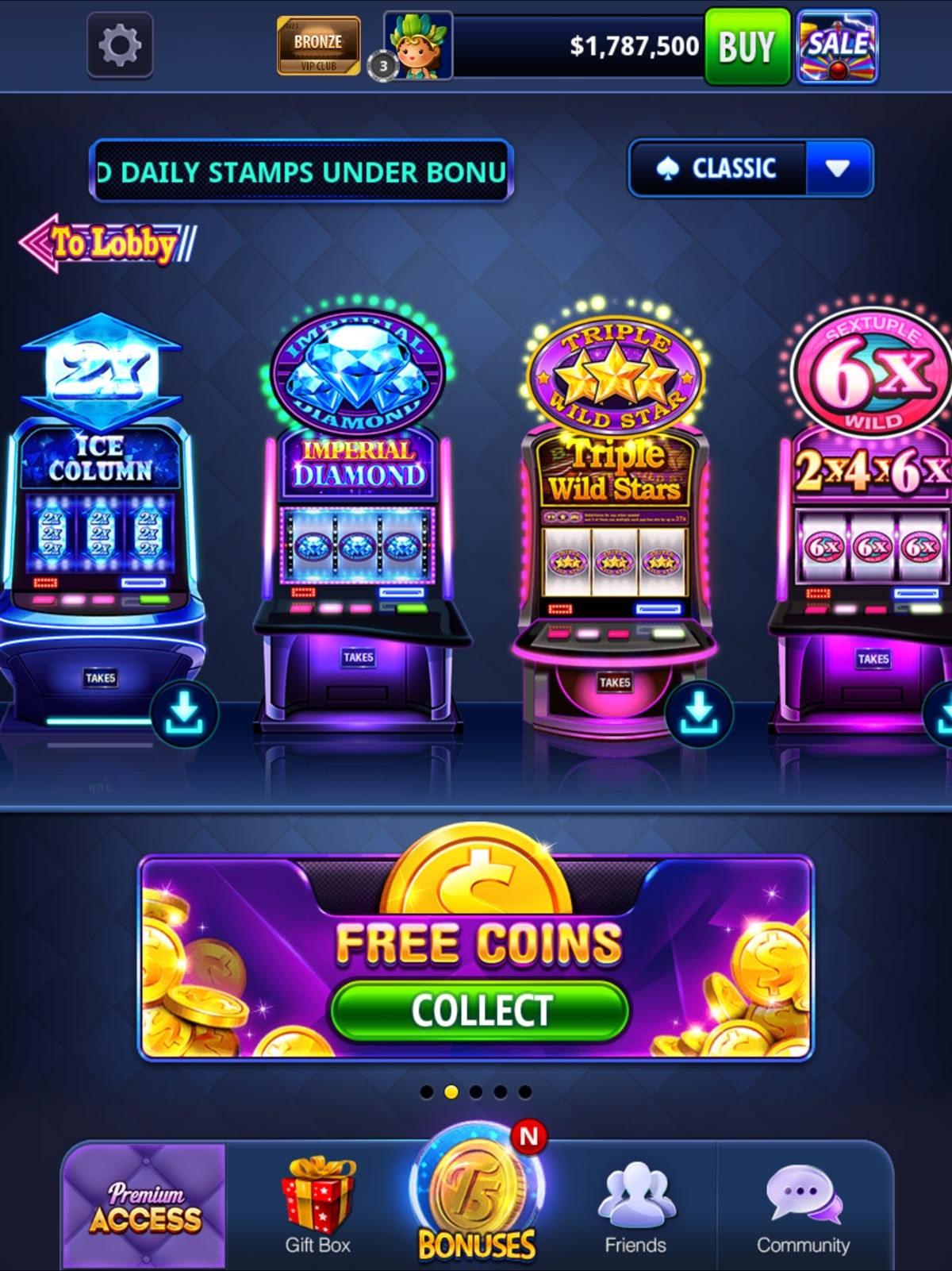 Low bet slots game